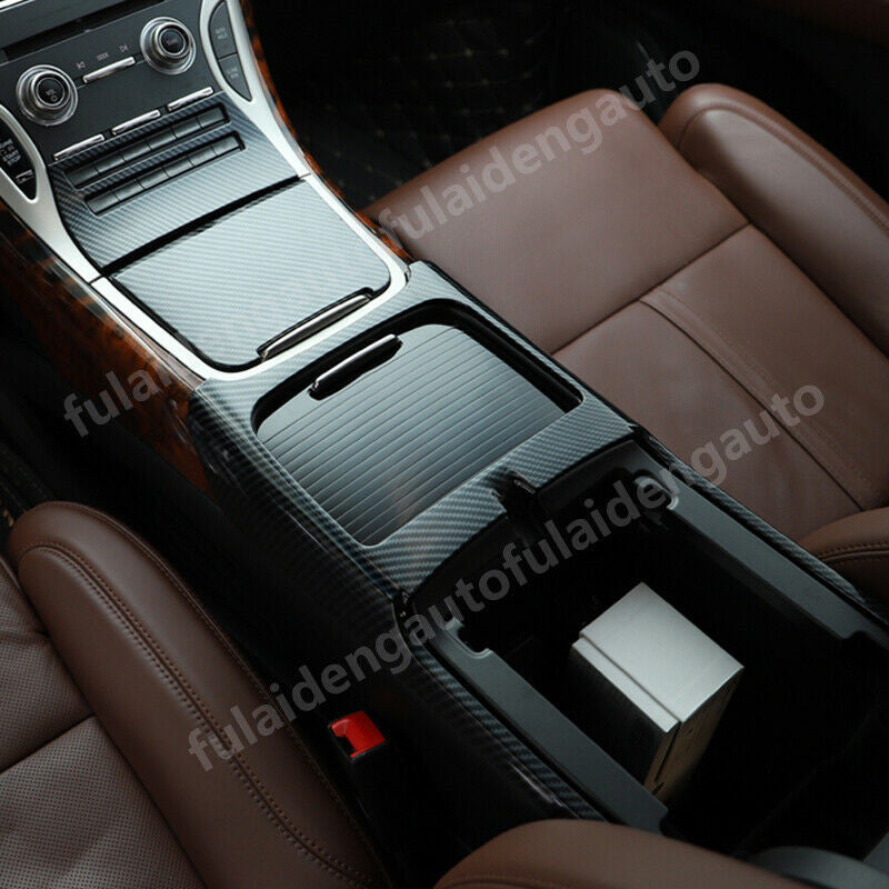 for Lincoln MKX Carbon Fiber Inner Gear Shift Water Cup Holder Panel Cover trim