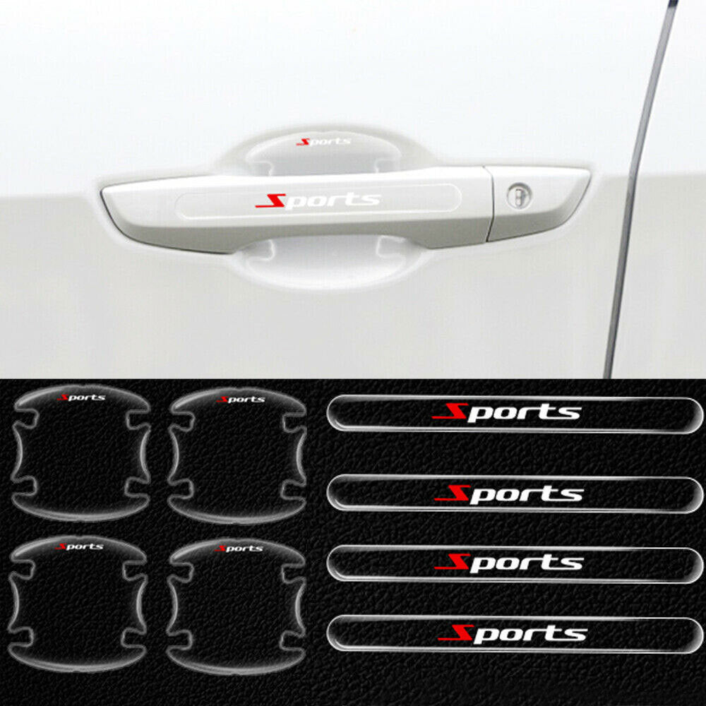 8Pcs Car Door Handle Bowl Anti-Scratch Protector Guard Sticker Trims Accessories