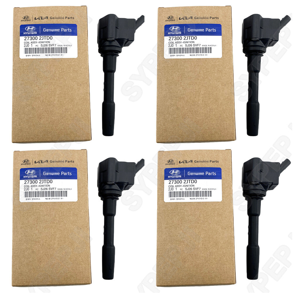 4-Pack Ignition Coils for Hyundai for Tucson Creta Grand 2020 - 2023 for Kia 2.0L 27300-2JTD0