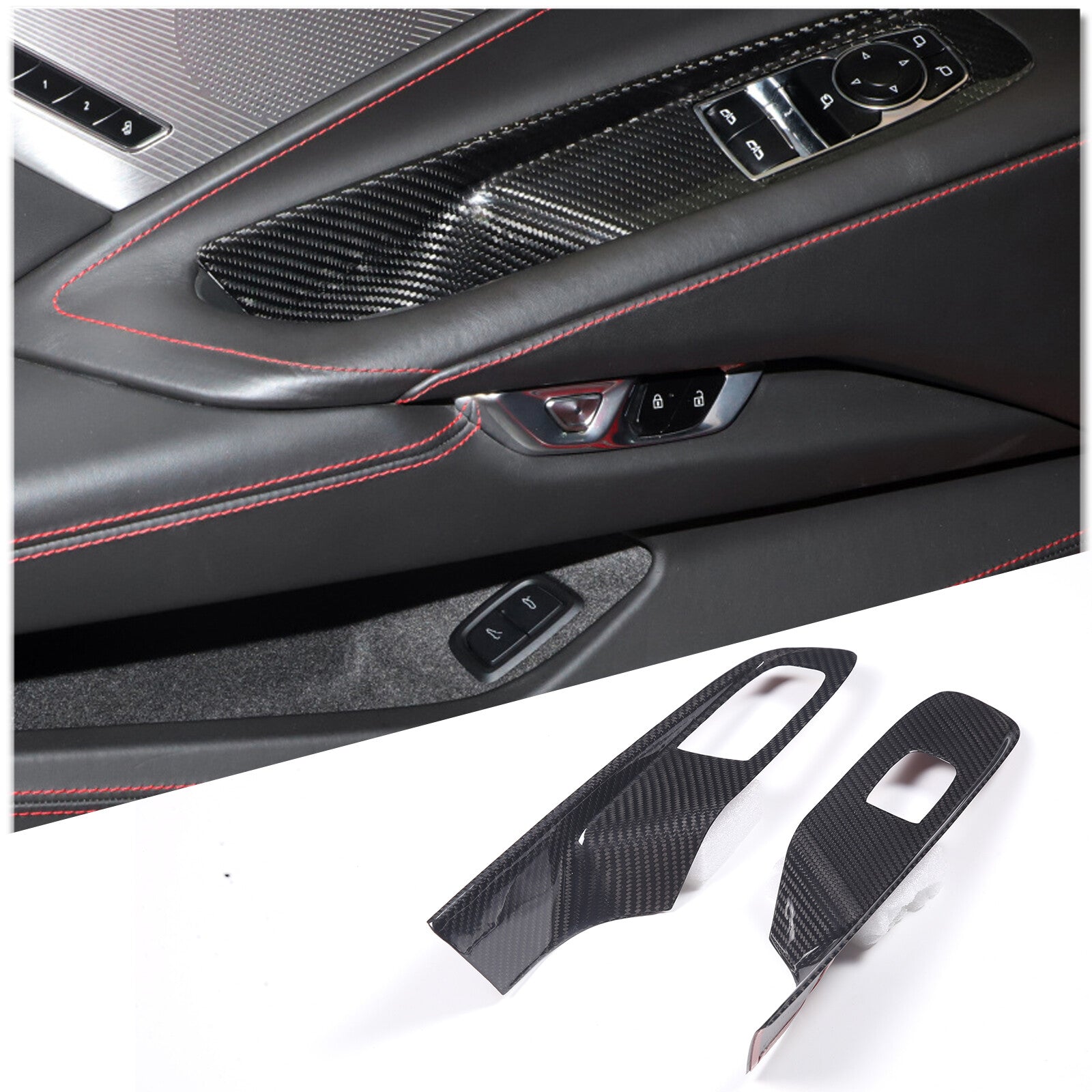 ABS Glossy Black Exterior Mirror Covers for Ford Maverick 2022