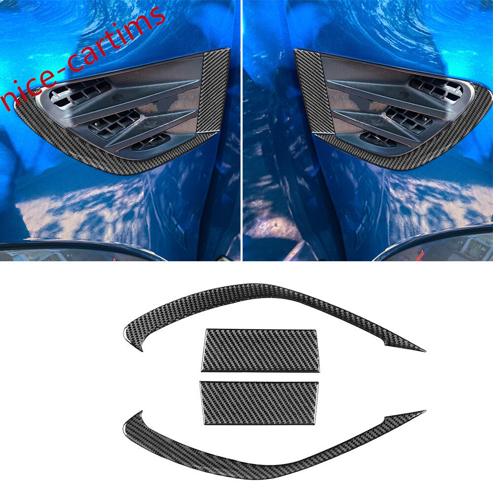 Carbon Fiber Front Body Fender Air Vent Outlet Panel Cover for Ford F150 2009-14