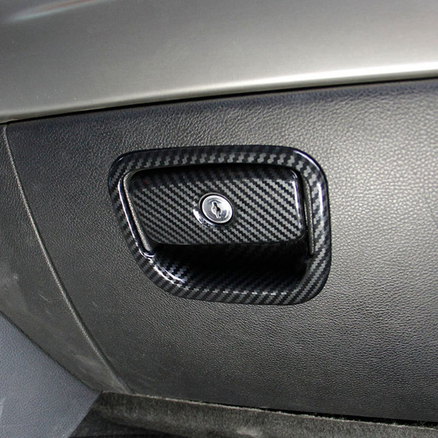 Black ABS for Co -pilot Storage Box Handle Cover Trim For 2014-2021 for Dodge Durango