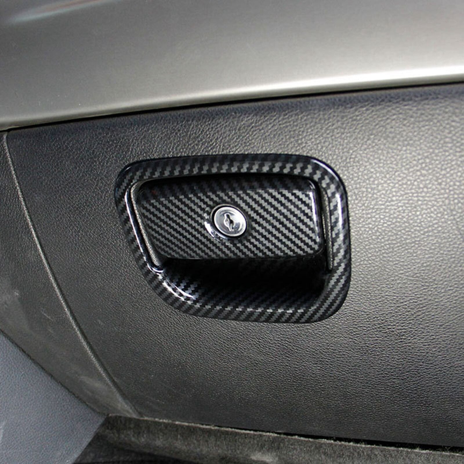Black ABS for Co -pilot Storage Box Handle Cover Trim For 2014-2021 for Dodge Durango