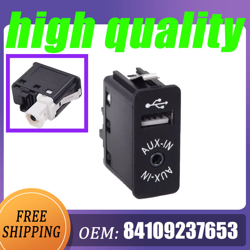 184109237653 Suitable for BMW E81 E87 E90 F10 F12 E70 E82 F10 USB/AUX input socket switch
