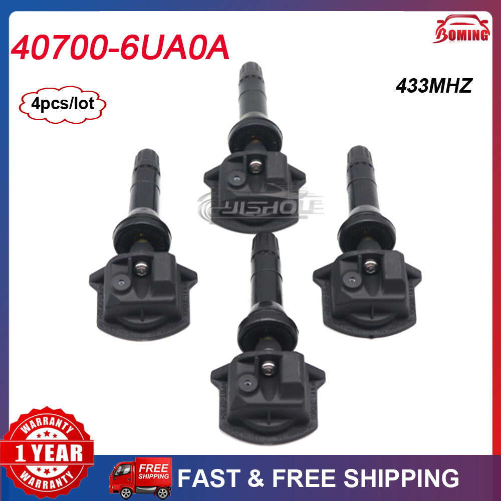 40700-6UA0A New 4pcs TIRE PRESSURE SENSOR MONITOR TPMS for Nissan 433MHz