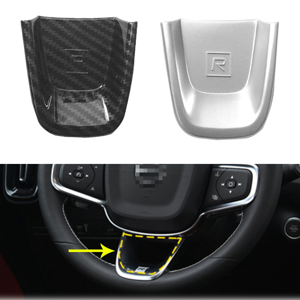ABS Inner Steering Wheel Decor Cover trim Fit for Volvo XC40 2018-2020 Matte Silver