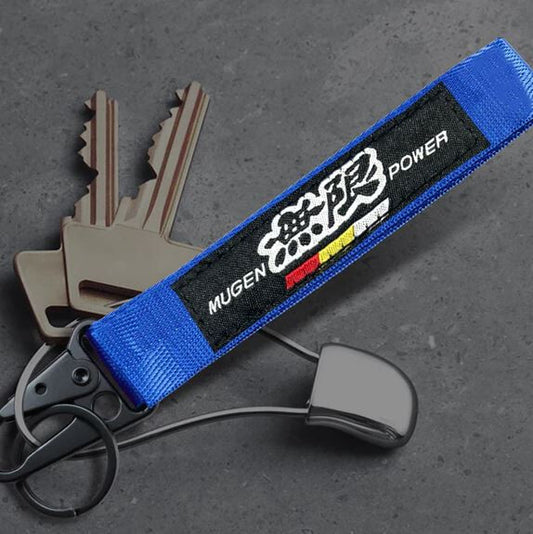 Car keychain metal key ring badge lanyard Mugan blue and black suitable for Honda for Acura
