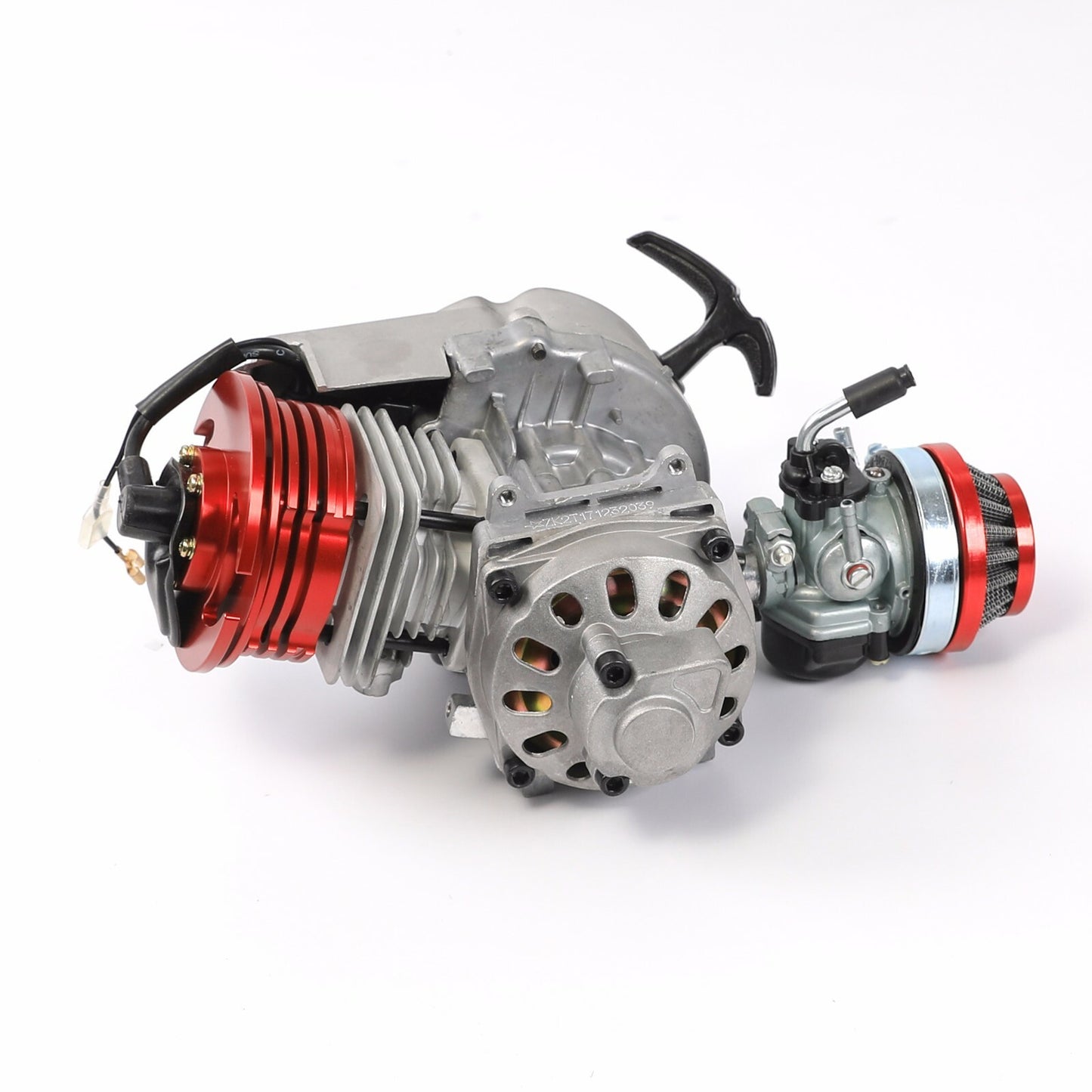 49cc 50cc Big Bore 2-stroke motor electric starter shredder for pocket bicycles and all-terrain vehicles