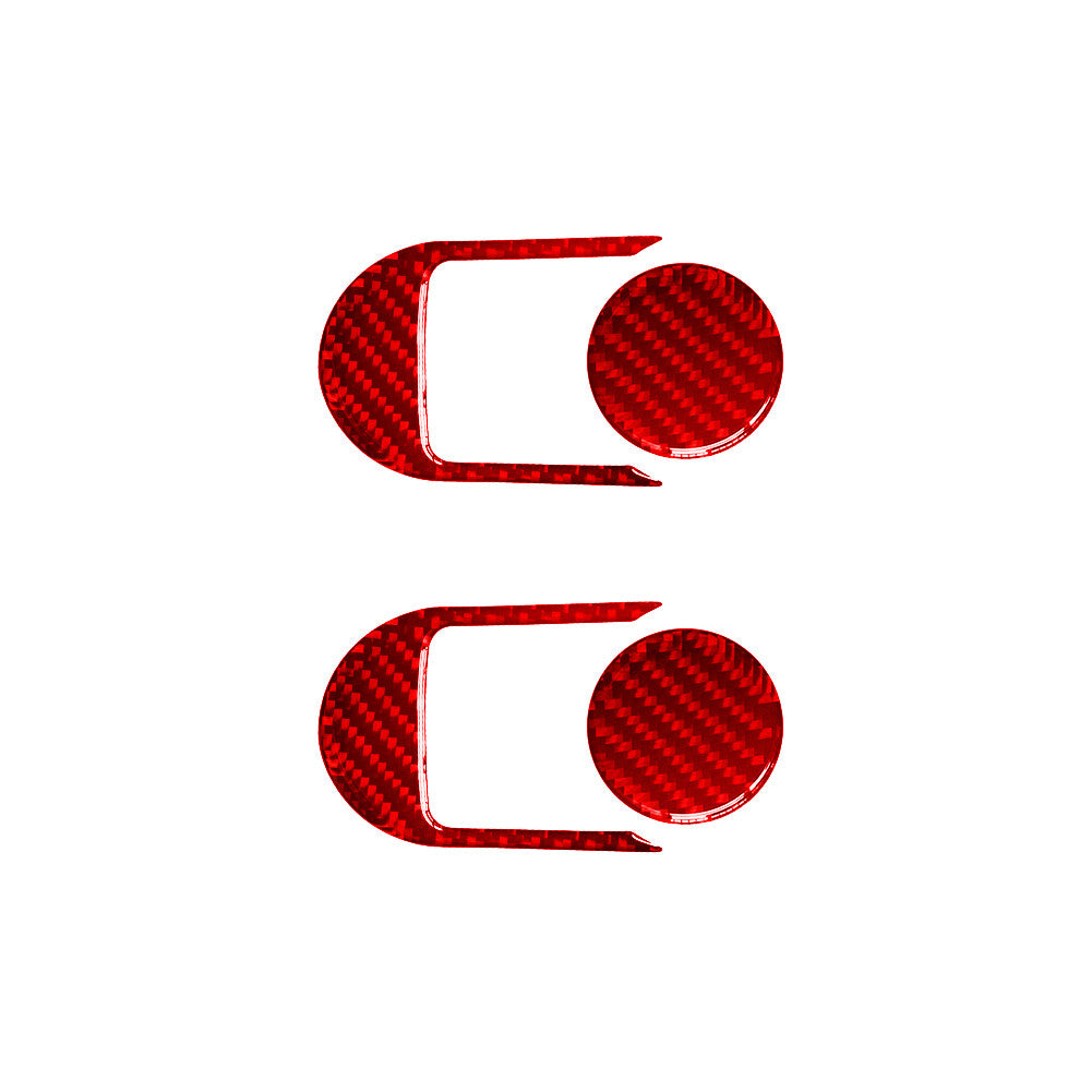4X Red Carbon Fiber Front Door Handel Inner Cover Trim for Jeep for Wrangler 2007-10
