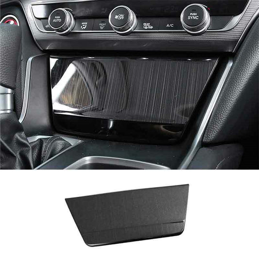 for Honda Accord 2018-2022 Black Stainless Console Cigarette Lighter Panel Trim