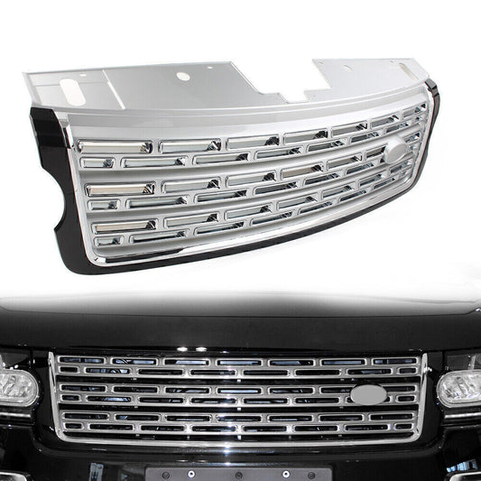 Front Bumper Upper Grille Grill Black+Silver for Land Rover for Range Rover 2013-17