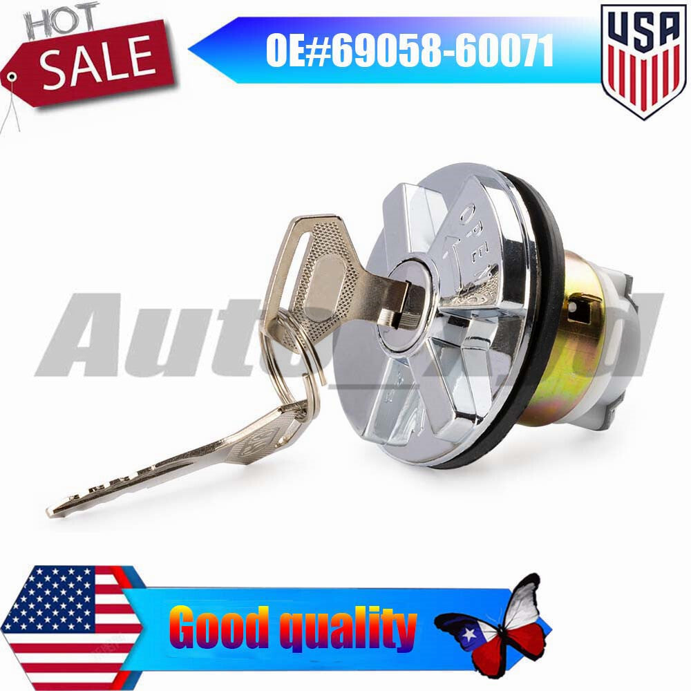 69058-60071 CYLINDER & KEY SET FUEL FILLER LID Replacement Kit Repair for Toyota