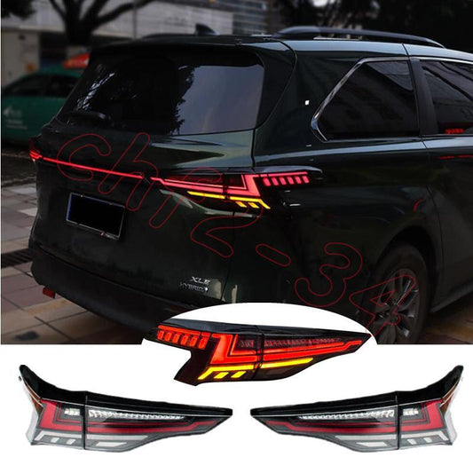Fit for Toyota for Sienna 2021-2023 Smoke Black LED Rear Lamps Taillights Dynamic
