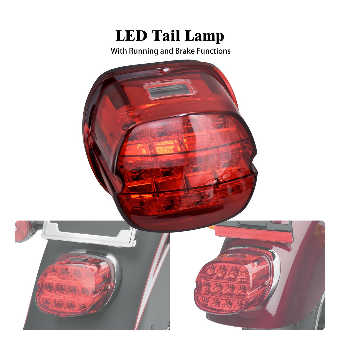 Red LED Running Brake Tail Light for Harley Touring Road King Electra Glide 99+