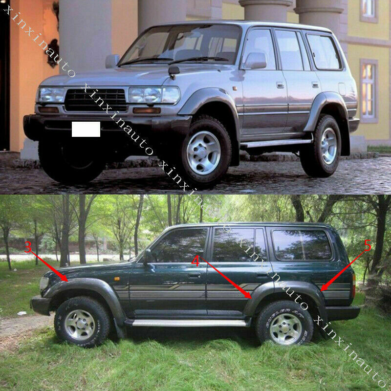 6X for Toyota for Land Cruiser 80 1991-1997 ABS Fender Flares Wheel Arches Wide body