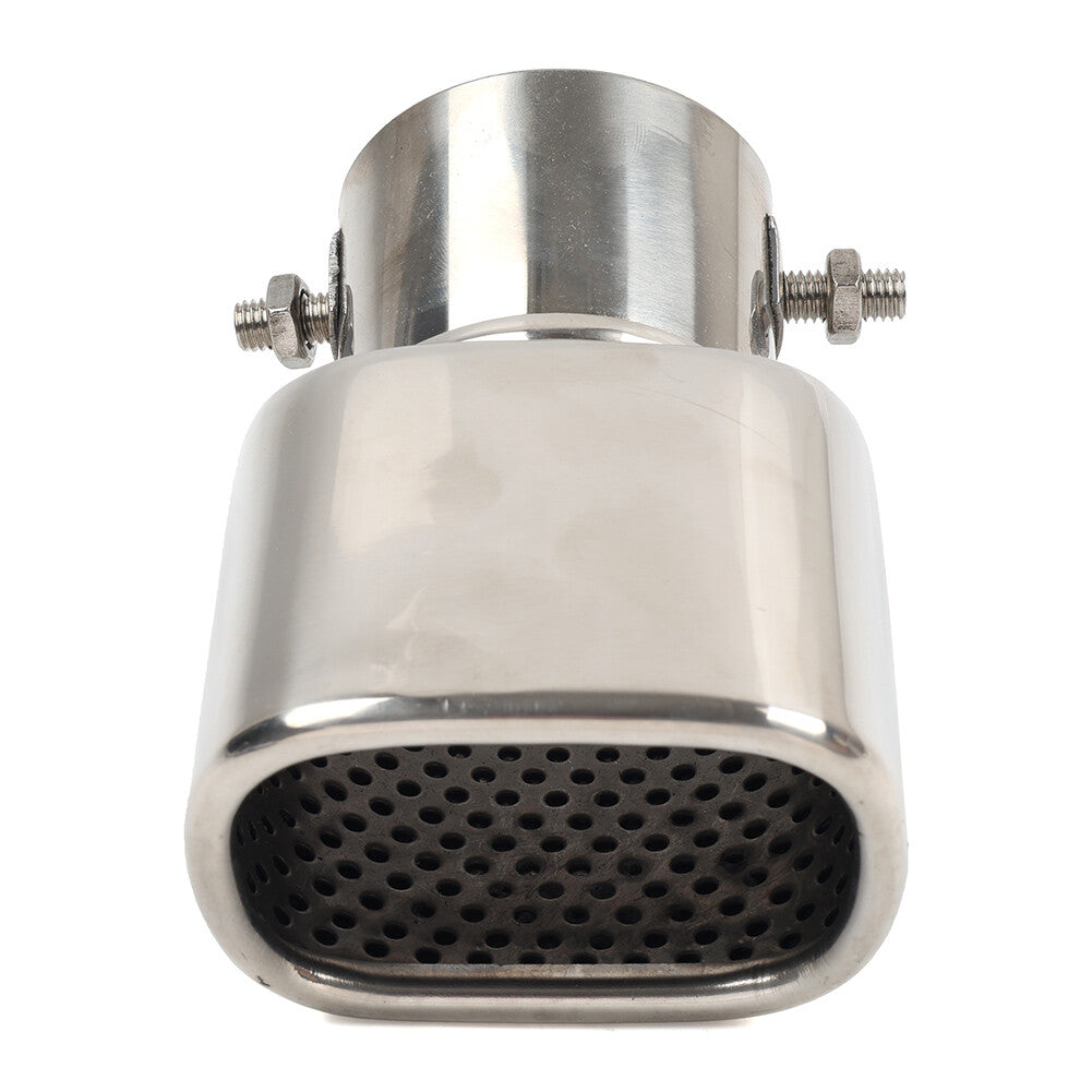 Car Stainless Steel Rear Chrome Exhaust Pipe Tail Muffler Tip Square Accessories