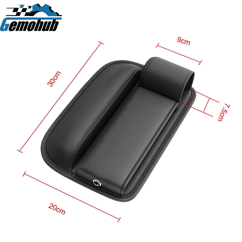 Leather Car for Seat Gap Filler Organizer + Cup Holder Car Console Side Storage Box