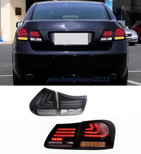 Smoke black LED taillights and brake lights (left + right) are applicable to 2006-11 for Lexus GS300 and GS350.