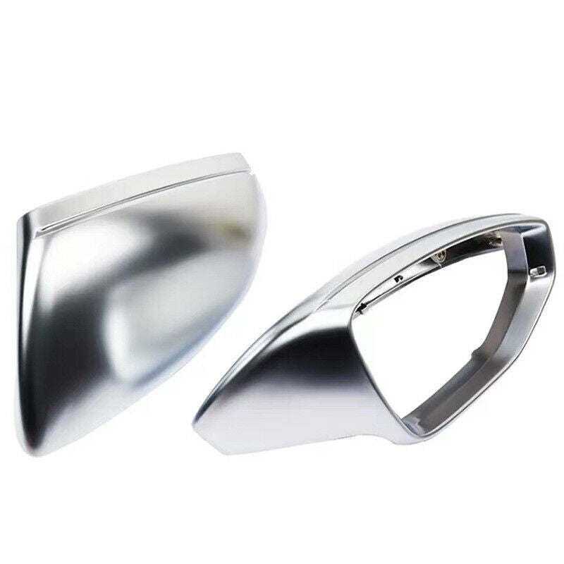 Silver Rearview Mirror Cover Mirror Cap Matte Chrome for Audi for A6 A7 for A8 2019-20