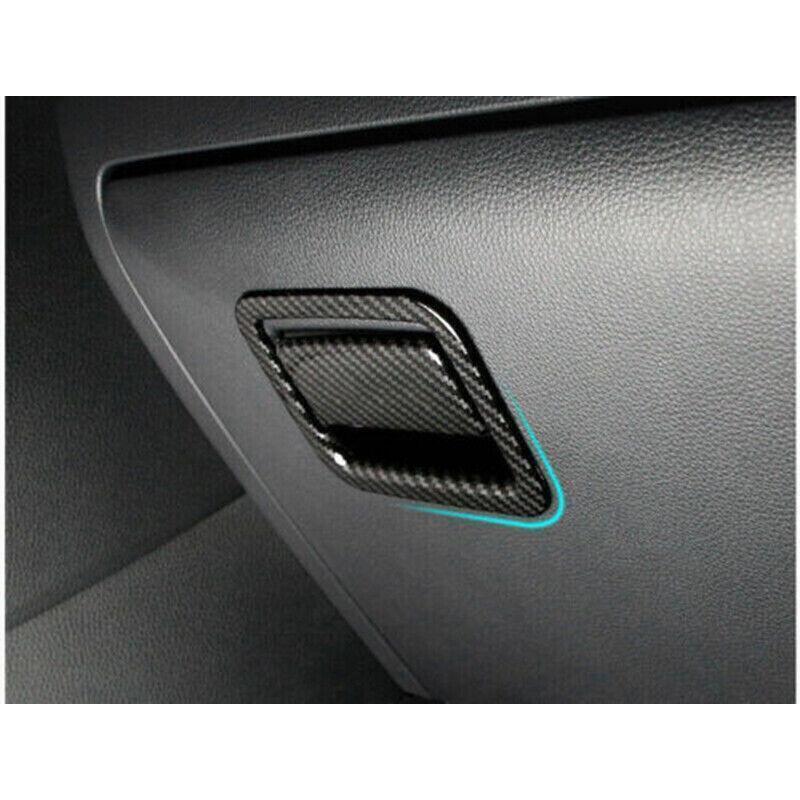 for Toyota RAV4 19-24 Carbon Fiber for Co -Pilot Glove Box Door Handle Cover Trims 2P