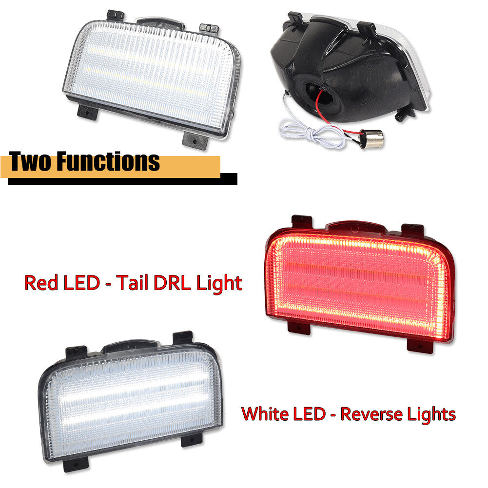 Transparent lens LED rear tailgate reverse backup taillights for Corvette C4 1991-1996