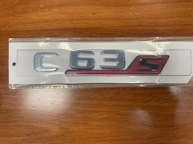 Chrome RED C63s Number Letters Emblem Badge Sticker for C63 AMG