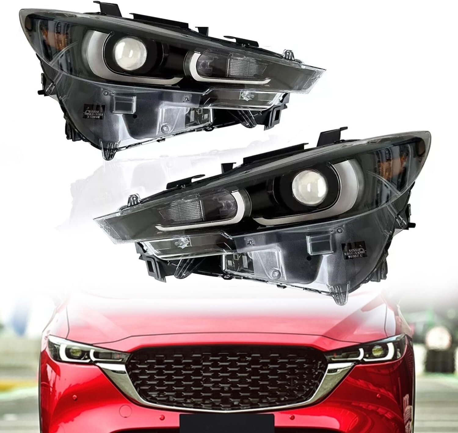 For 2022 2023 2024 for Mazda CX-5 w/o AFS Model Full LED Headlights Assembly Pair