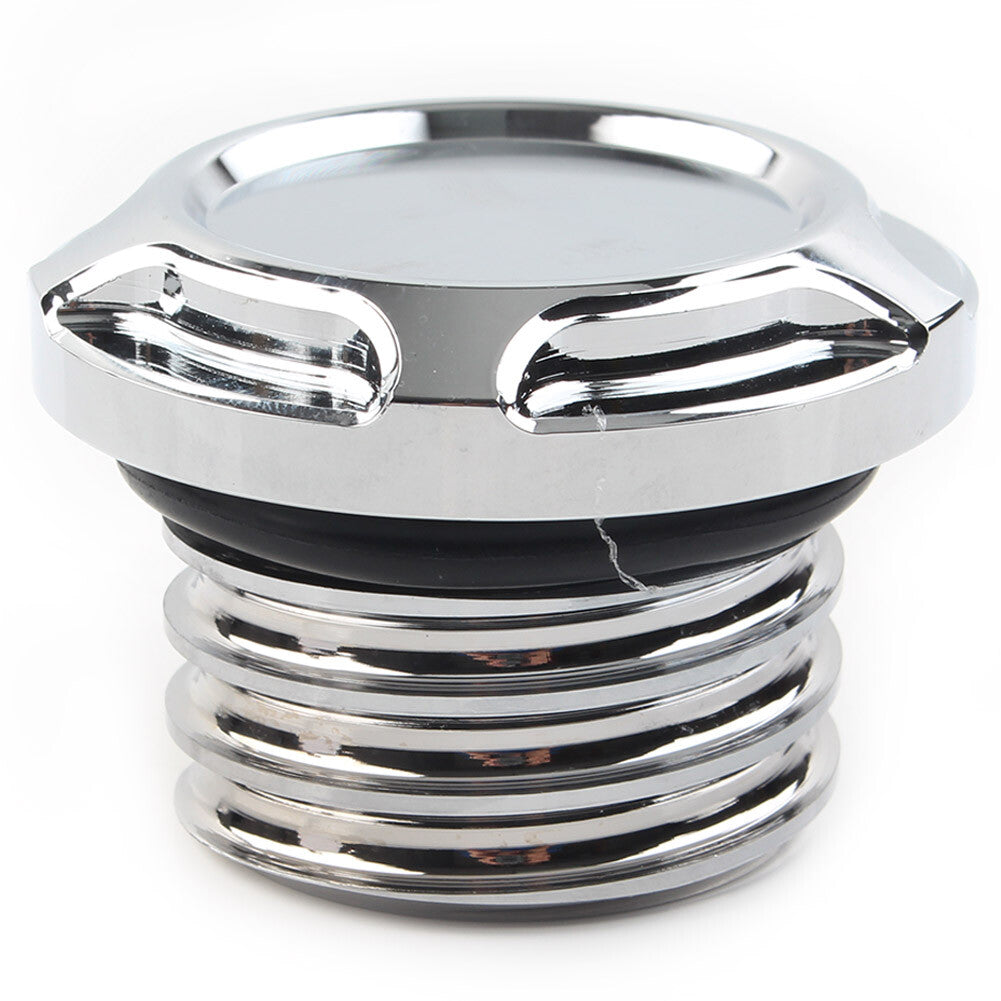 CNC Cut Chrome Gas Cap Fuel Tank Right-hand Thread Fit for Harley Road King Softail