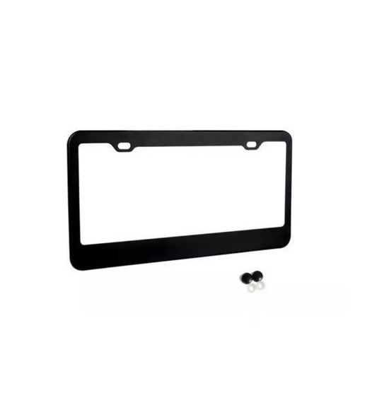 Bonnet rear license plate frame cap, matte black, for GMC