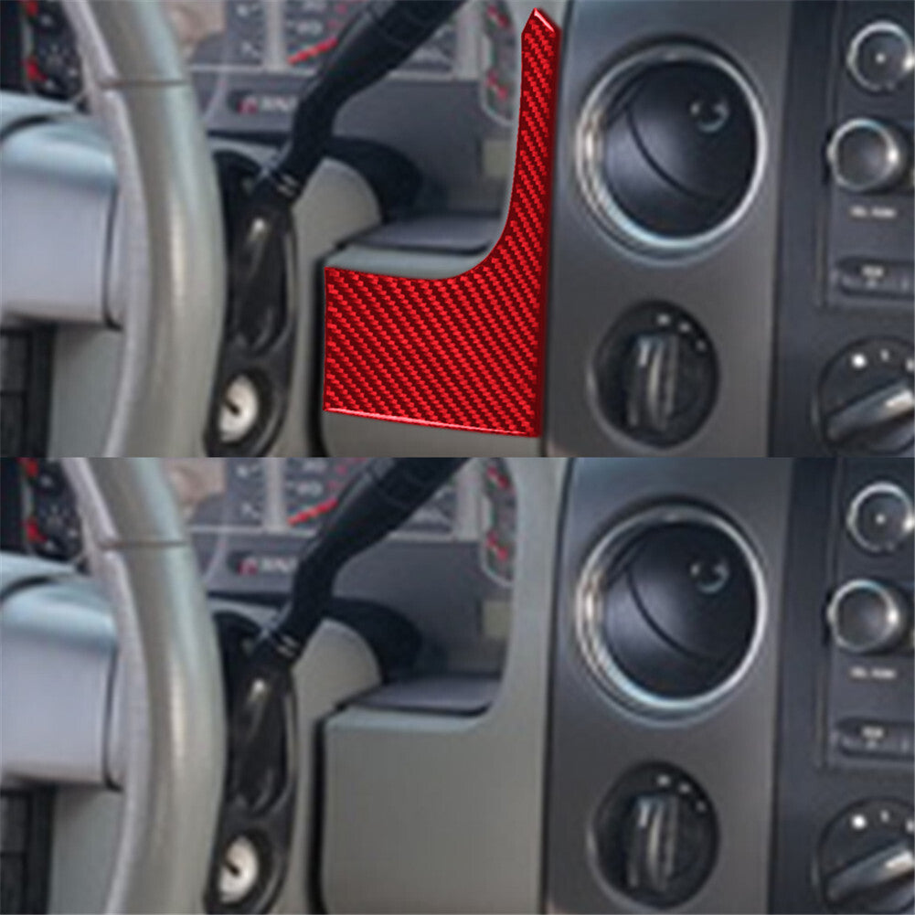 Carbon Fiber Interior Right Of Speedometer Cover Trim for Ford F-150 FX4 Red