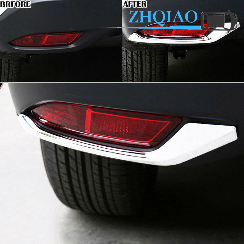 Chrome Rear Fog Light Eyebrow Protector Cover Trim Fits HR-V HRV Vezel 16-18