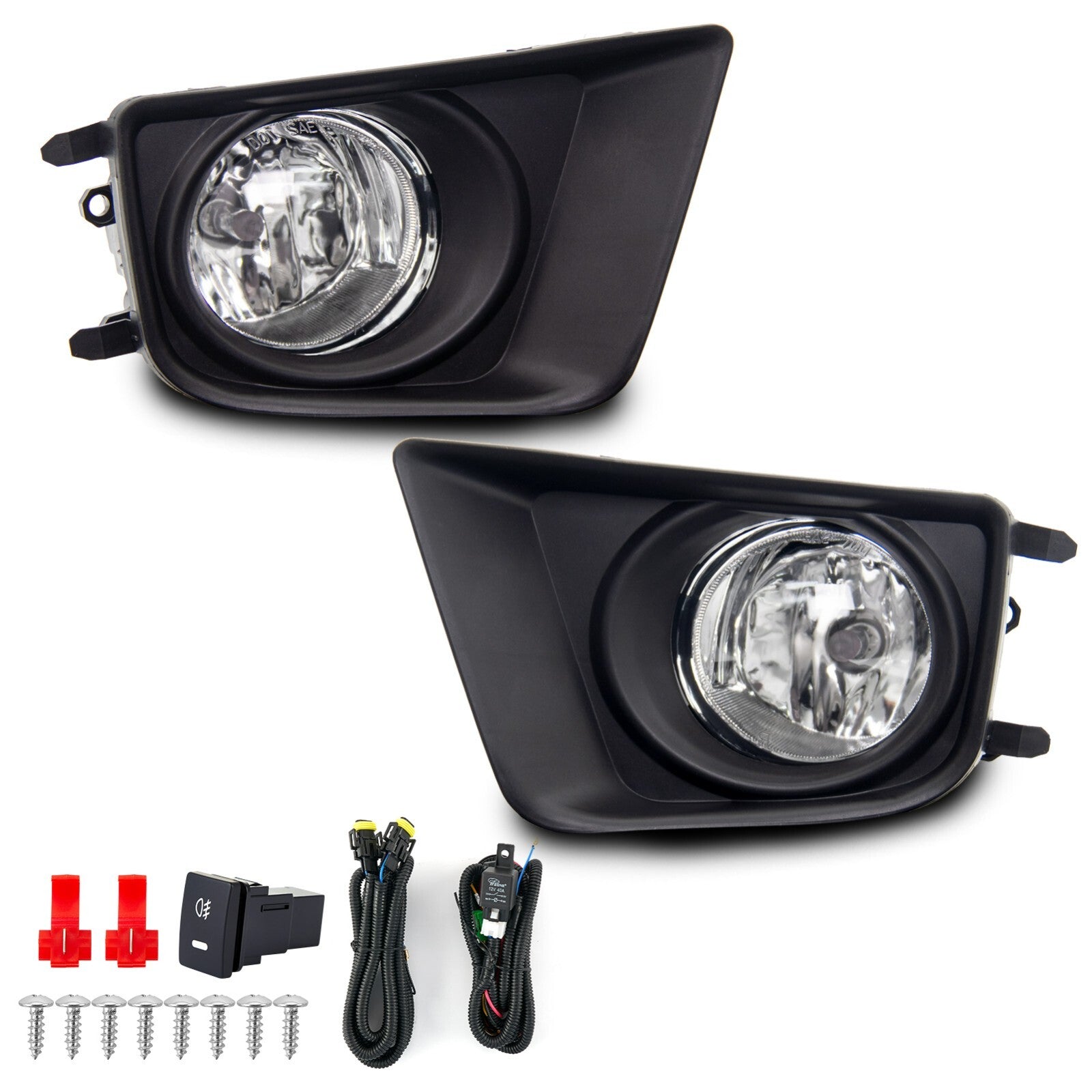 Suitable for 2012-2015 for Toyota Tacoma fog lights with cover, protection, and switch.