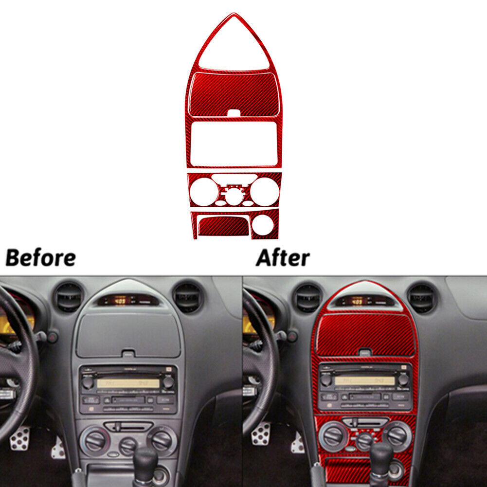 18Pcs Red Carbon Fiber Full Interior Kit Cover Trim for Toyota Celica 2000-2005