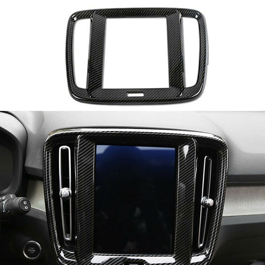 for Volvo XC40 2019-2022 Carbon Fiber Inner Console Navigation frame Cover Trim
