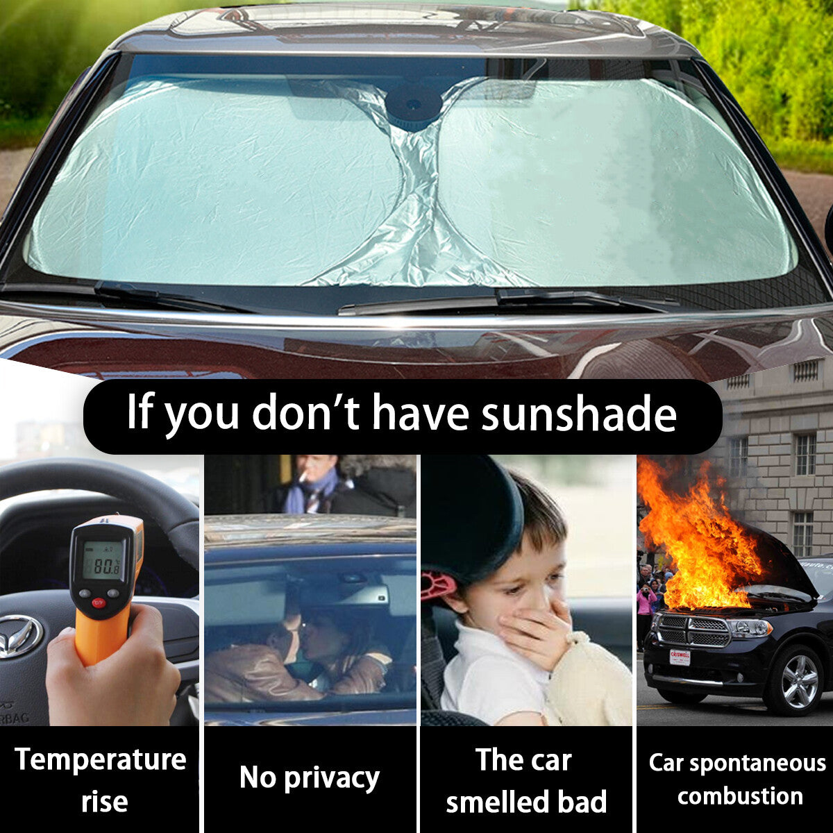 for Dodge Auto Sun Shade Window Screen Windshield Cover UV Block Heat Shield