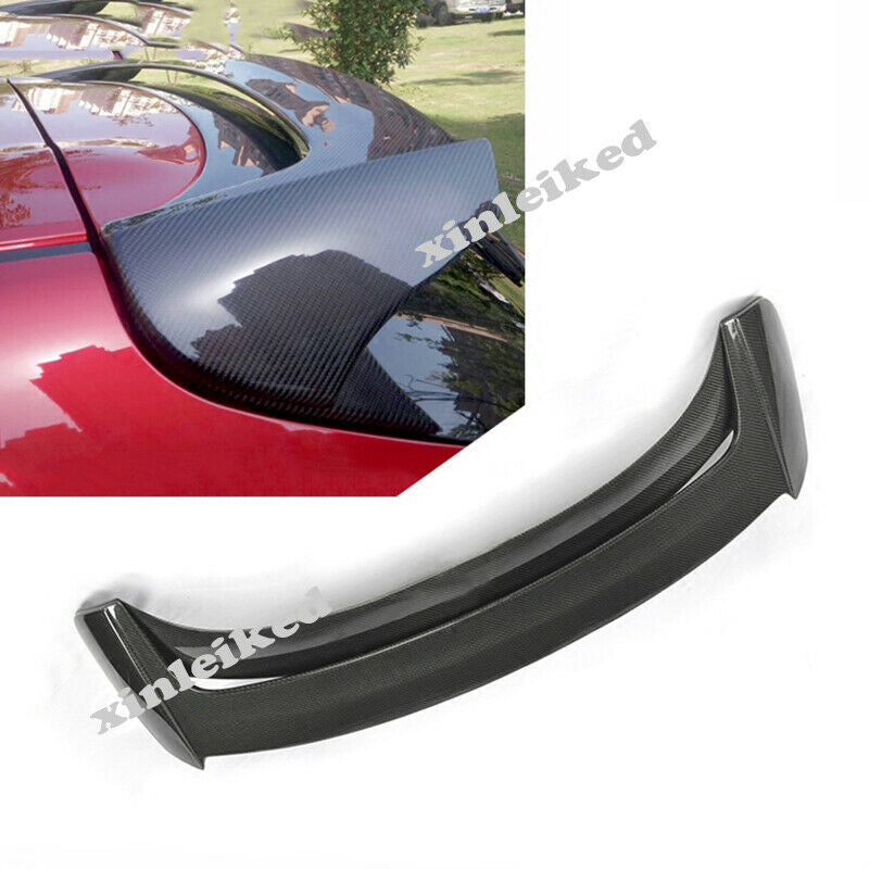for Mazda 3 Axela Hatchback 2014-18 Real Carbon Fiber Rear Boot Spoiler Top Wing