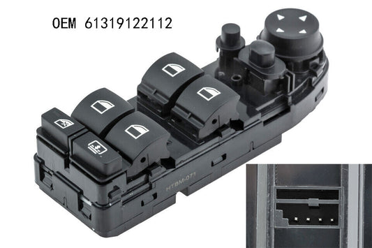 for BMW 5er E61 E60 ab Bj.2007/03 mit 8 Tasten Fensterheber Schalter Vorne Links