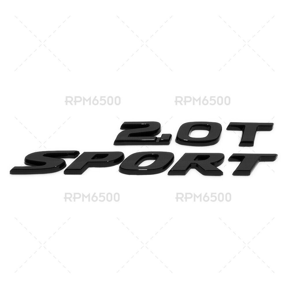 SET for Honda 2.0T Sport Luggage Rear Trunk Lid Logo Badge Nameplate Emblem Black