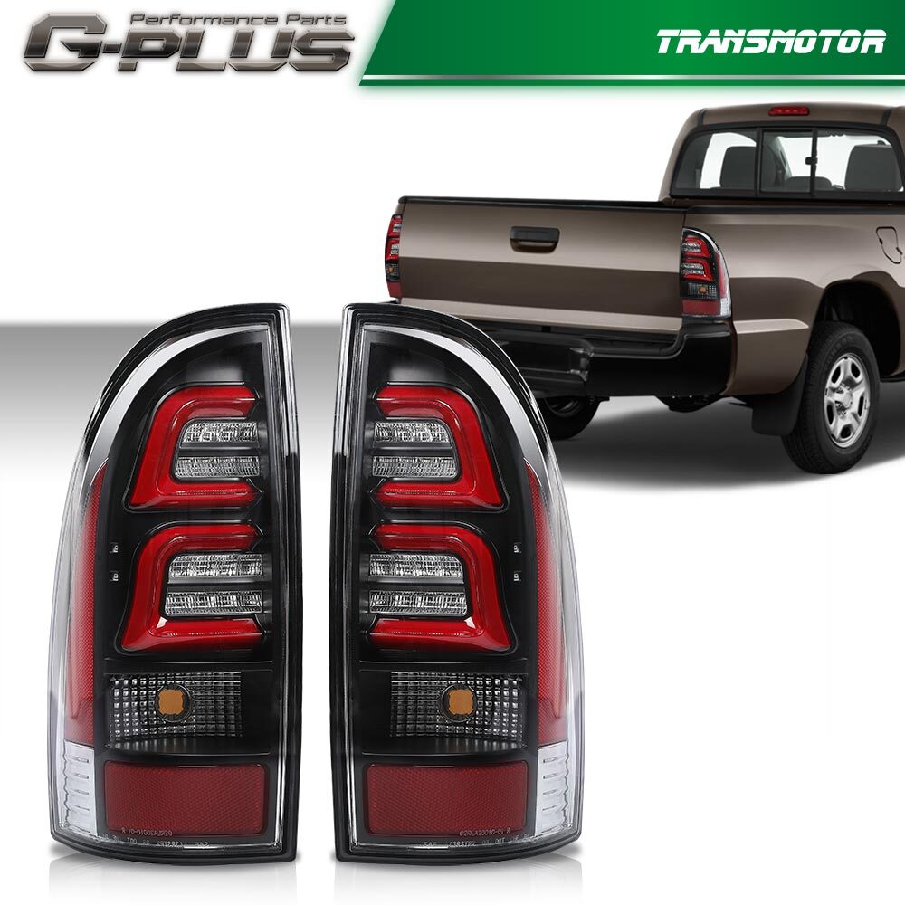 Suitable for 2005-2011 for Toyota Tacoma black headlights and 3D LED tubular taillights.