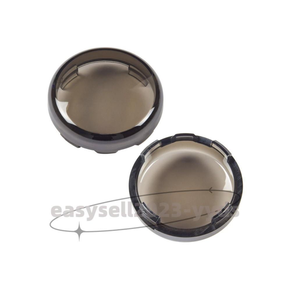 2x Smoke Turn Signal Light Lenses Cover for Harley Dyna Street Glide Road King