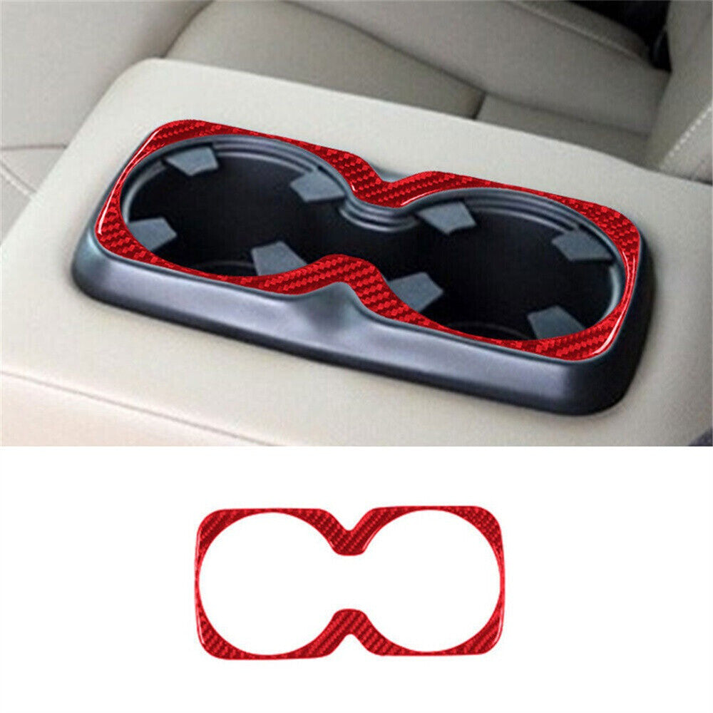 Red Carbon Rear Water Cup Holder Trim for Chevrolet Colorado / for GMC for Canyon 2015-22