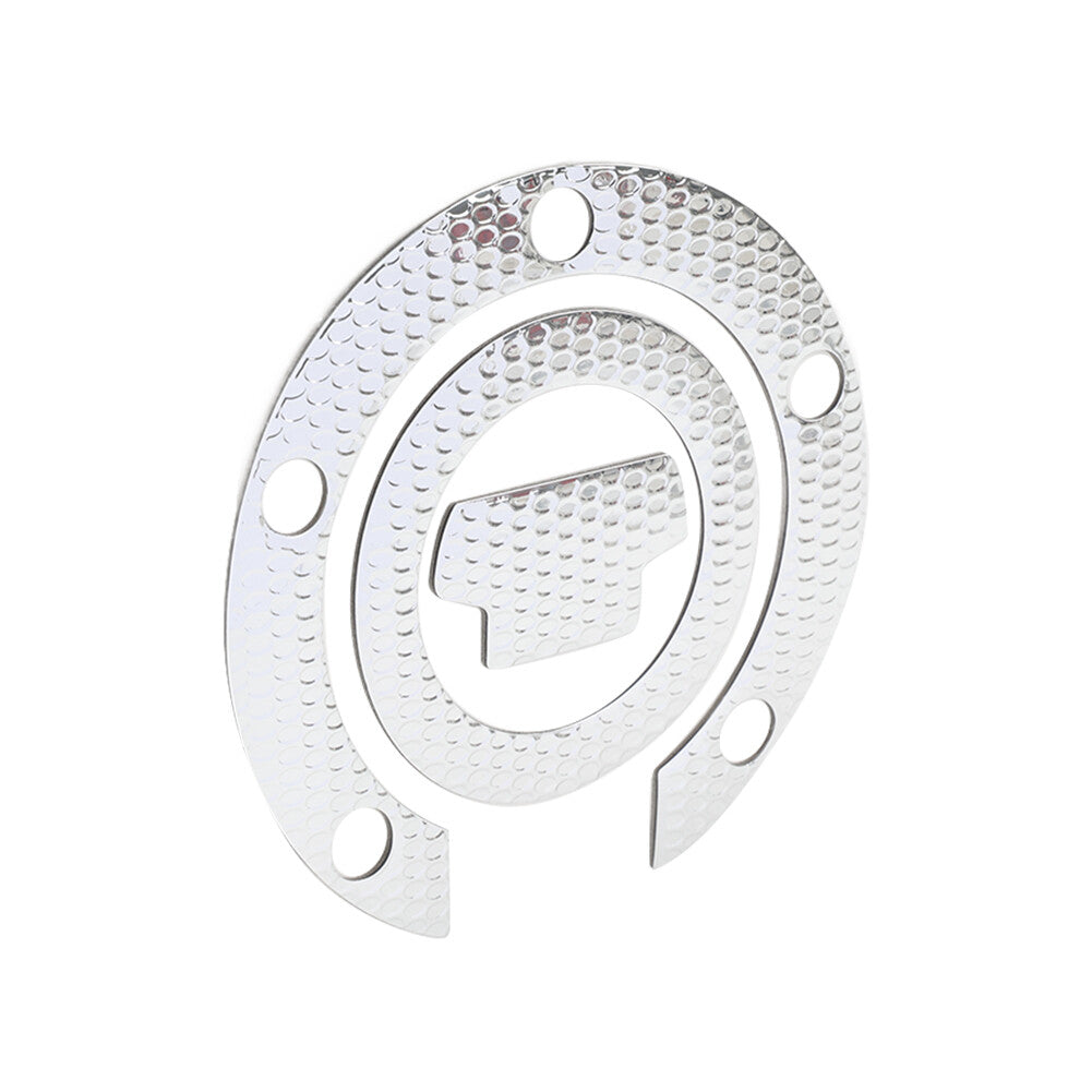 Silver Gas Tank Fuel Cap Cover Protector Pad Sticker Decal for Yamaha R1 R6 FZ1