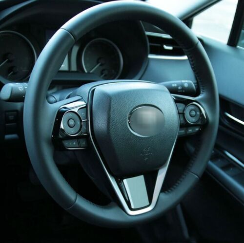 ABS Glossy Black Steering Wheel Cover Trim 3P For 2020-2023 for Toyota Harrier Venza
