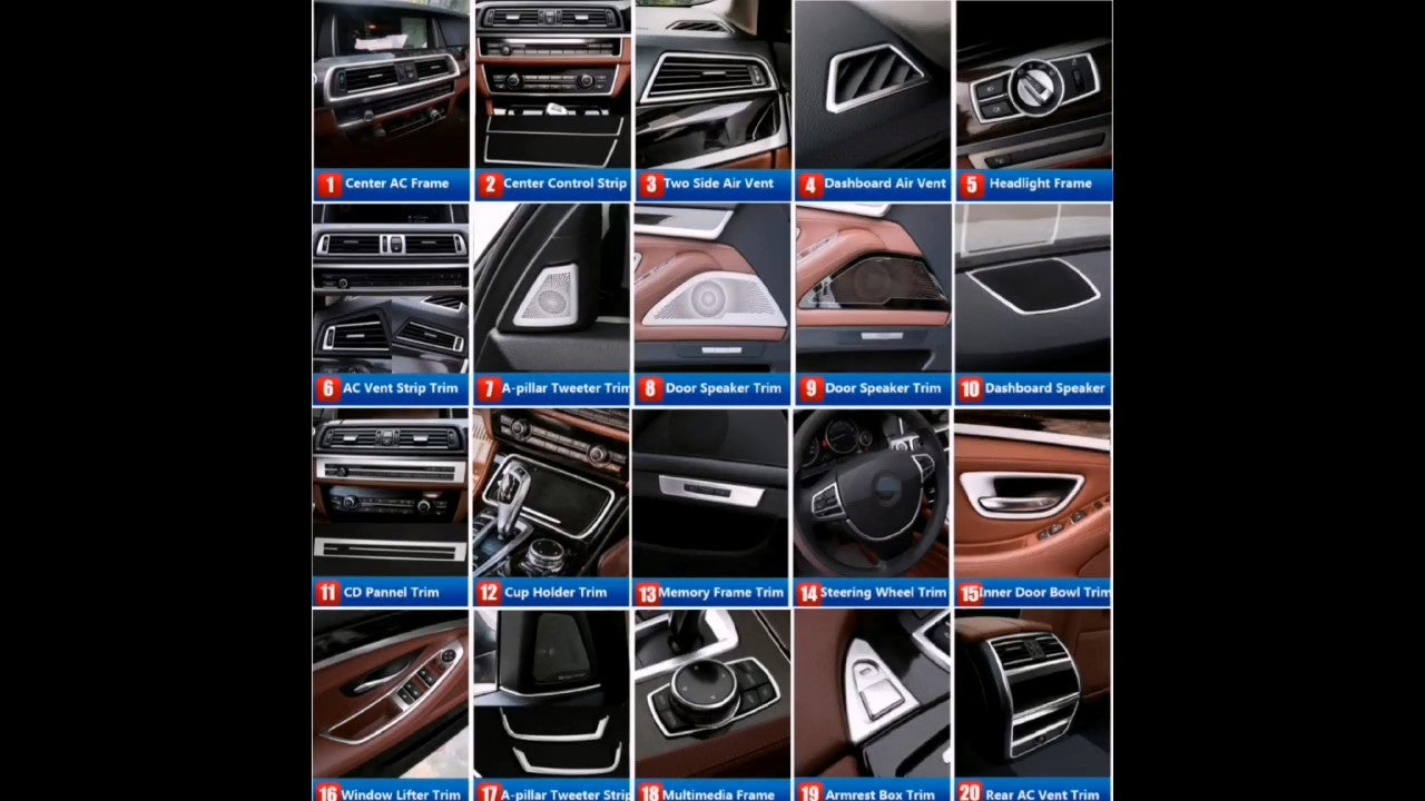 2x for BMW 5 Series F10 F11 Auto Car Door Speaker Stereo Cover Trims Accessories