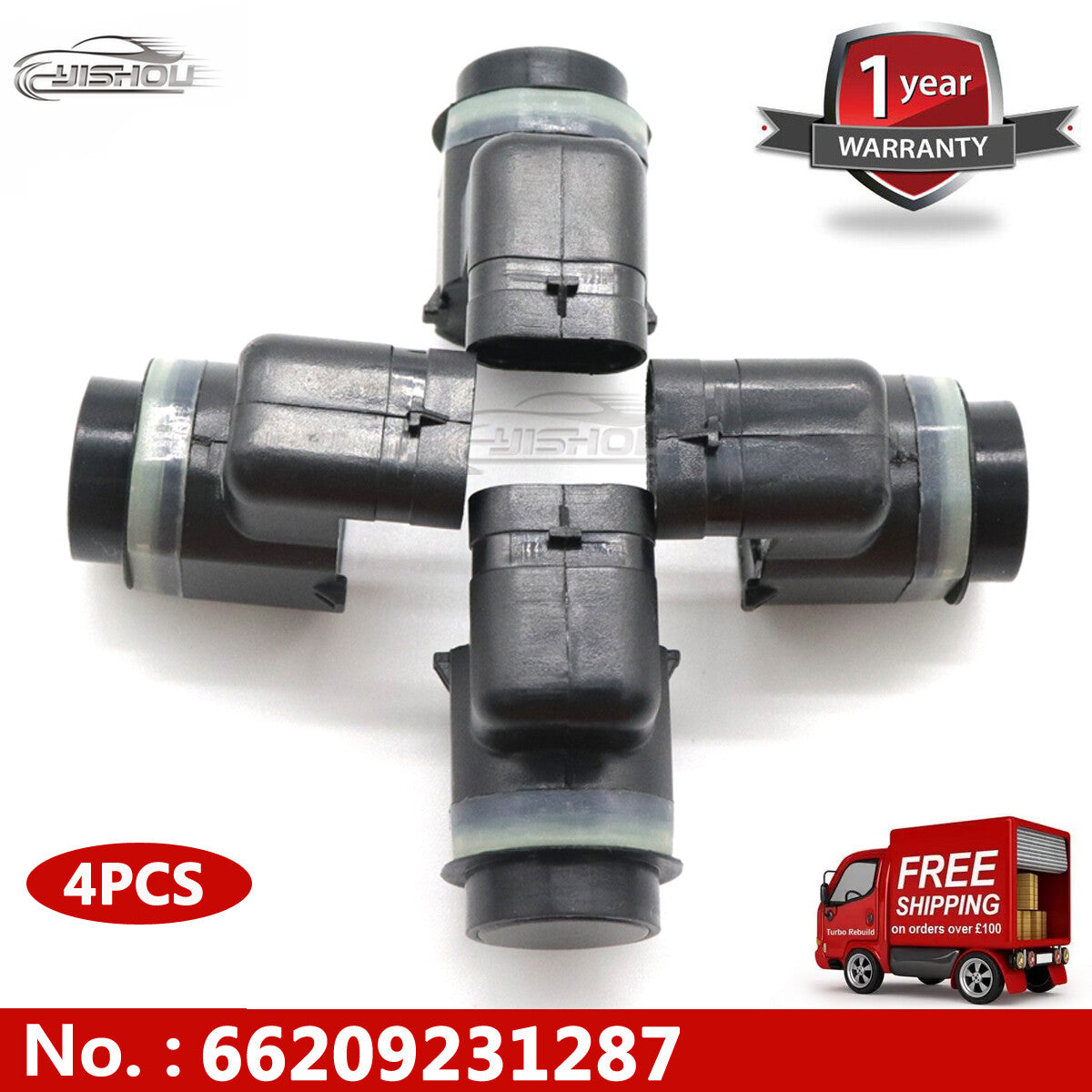 4 PDC Parking Assist Sensors 66209270501 for BMW E70, E71, E72, E83, X5 (2007-2013), X6