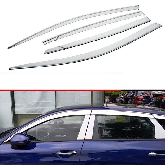 for Kia K5 2021-23 Chrome ABS Side Window Vent Visor Sun Rain Deflector Guard 6x