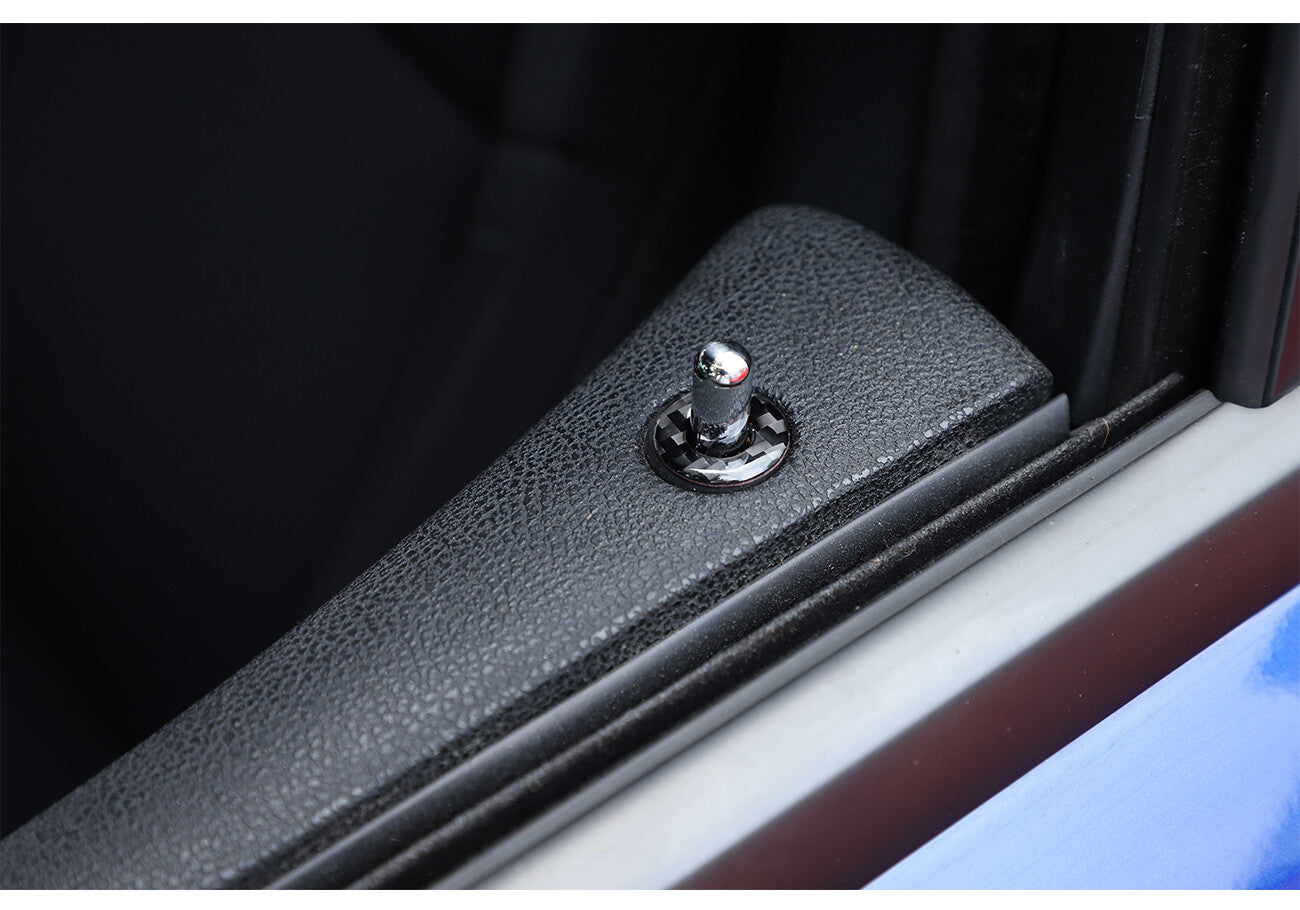 4¡ÁSoft Carbon Fiber Interior Door Lock Pins Trim Cover for Dodge Charger 2015-22