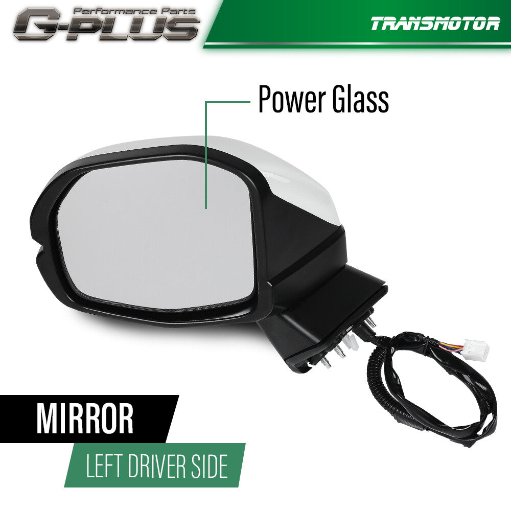 Suitable for Honda CRV 23-24, left driver's side mirror with white view, turn signal, and heating.