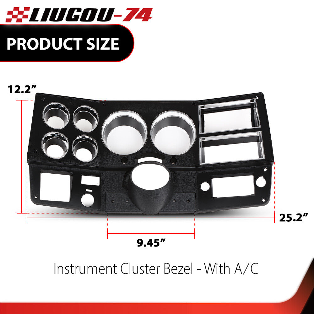 Dash frame with air conditioning and lower pillar cover suitable for 1981-1983 for Chevrolet for GMC trucks.