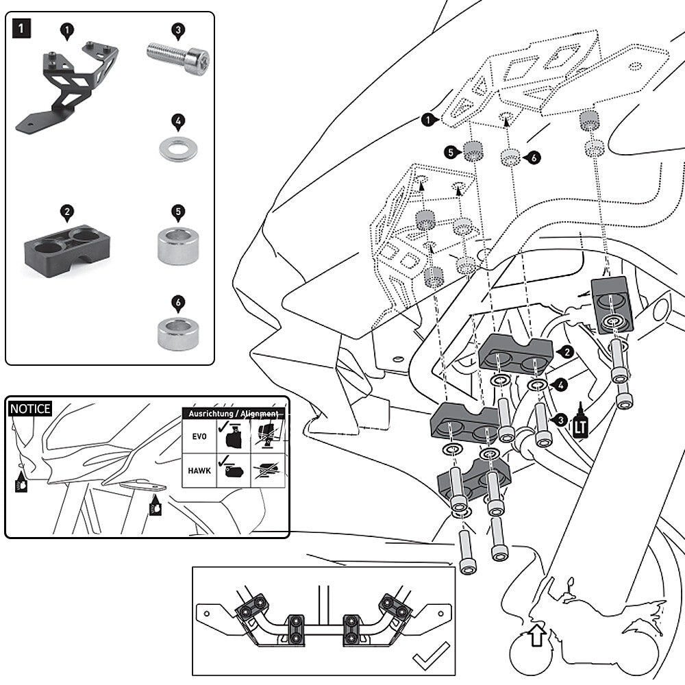 for Kawasaki 650 Motorcycle Spotlight Bracket Fog Light Mounting Kits